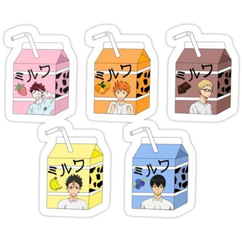 Haikyuu Milks Sticker By Itskisaa Anime Stickers Kawaii Stickers