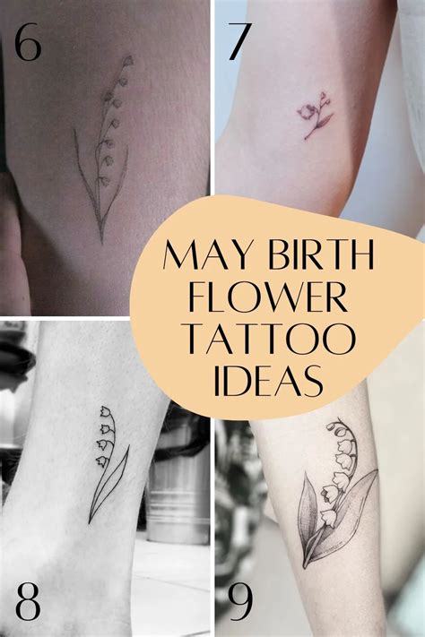 May Birth Flower Tattoo Ideas Lily Of The Valley Tattooglee Flower