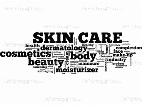 Wall Stickers Quotes Skin Care word cloud | (VDTE1024en)