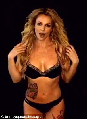 Britney Spears Shows Off Fake Torso Tattoo While In Underwear For Music