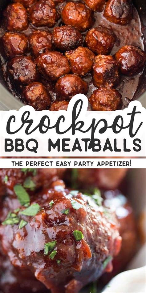 The Best Homemade Party Appetizer Crockpot Bbq Meatballs Are Made With