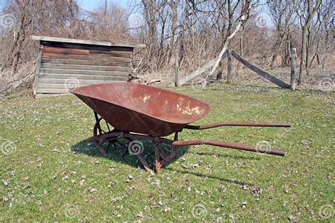 Rusty Wheelbarrow Stock Photo Image Of Vintage Tool Rusted 627708