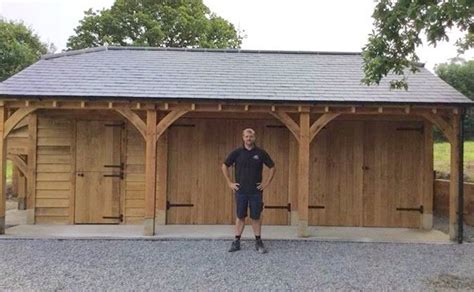 Free standing or lean to oak framed gazebo's available from otf builders. Oak Frame Triple Garage in 2020 | Oak framed buildings, Carport designs, Timber garage