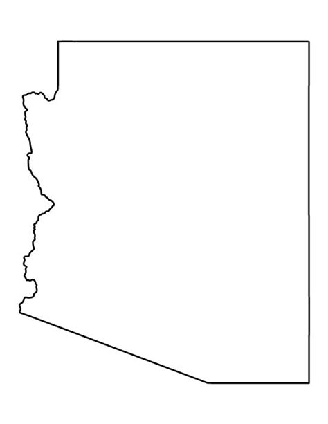 Geography Blog Arizona Outline Maps