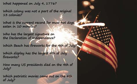 When may i see all my answers to other peoples questions? 60+ Informative 4th of July Trivia Questions and Answers