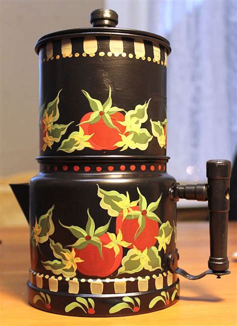 Vintage Drip O Lator Coffee Pot Hand Painted By Shelly Bedsaul