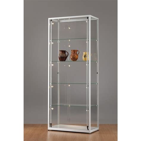 Standing Display Cabinet Glass And Aluminium 80 Cm