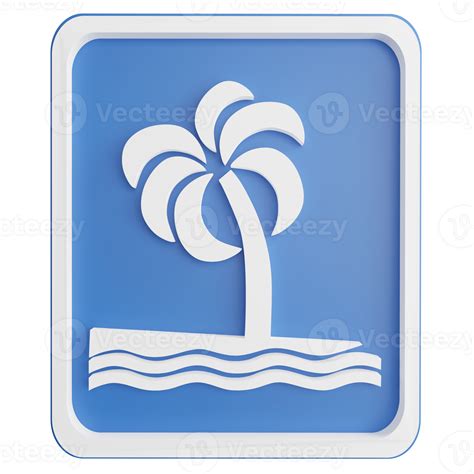 Beach Sign Clipart Flat Design Icon Isolated On Transparent Background