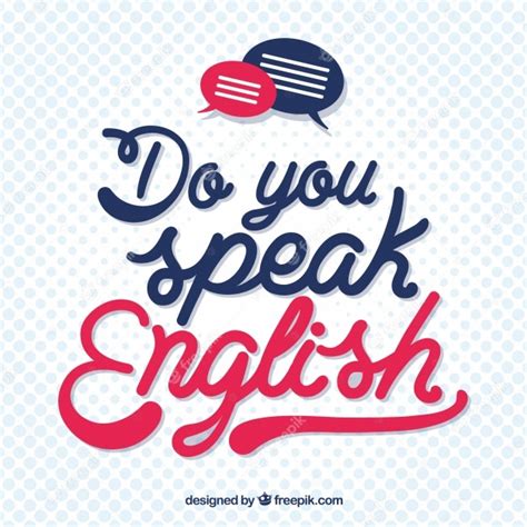 Do You Speak English Lettering Background Free Vector