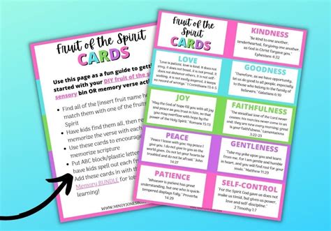 Fruit Of The Spirit Printable Memory Cards For Kids Mindy Jones Blog