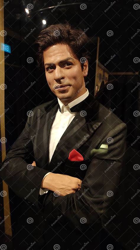 shahrukh khan wax figure at madame tussauds singapore editorial photo image of officier