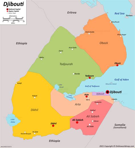Detailed Map Of Djibouti