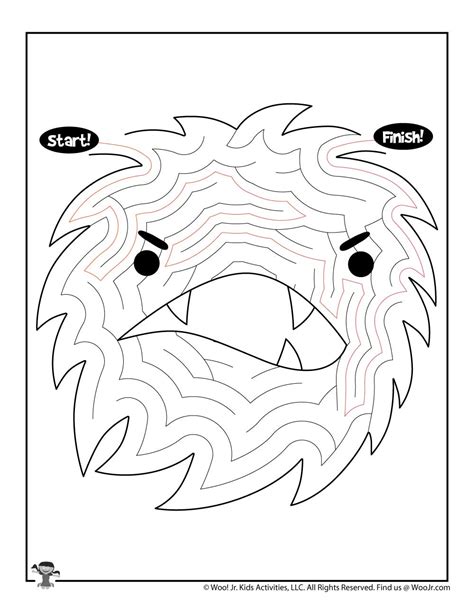 Monster Maze Activity Worksheet Key Woo Jr Kids Activities