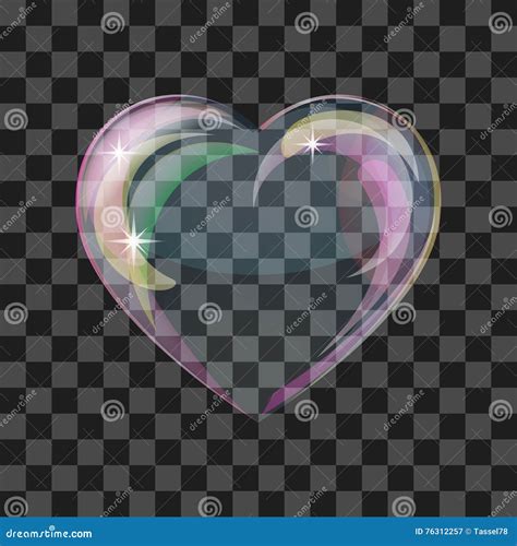 Shiny Bubble Heart Stock Vector Illustration Of Lightweight 76312257