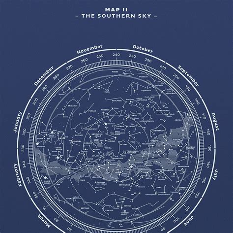 The Southern Sky — Map Ii Various Colours Hardtofind Silkscreen