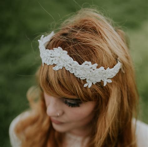 Ivory Lace Bridal Crown