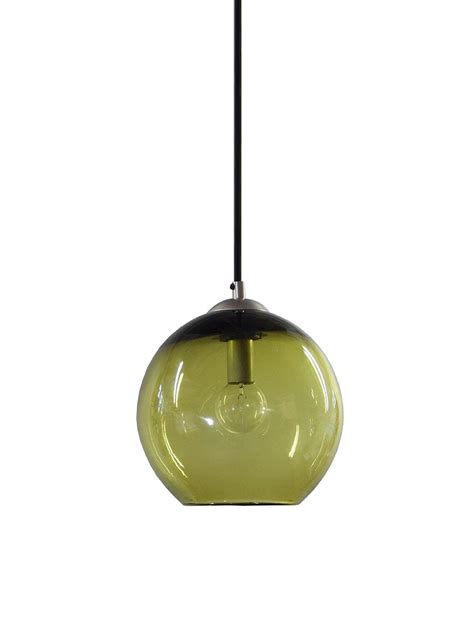 buy hand crafted olive hand blown glass pendant lighting bubble glass pendant light made in usa
