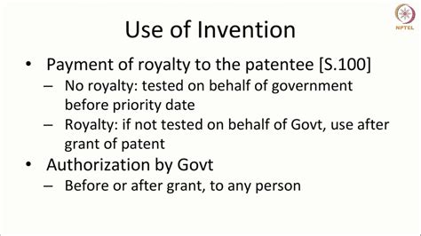 Limitations Of Patent Rights Govt Use Youtube