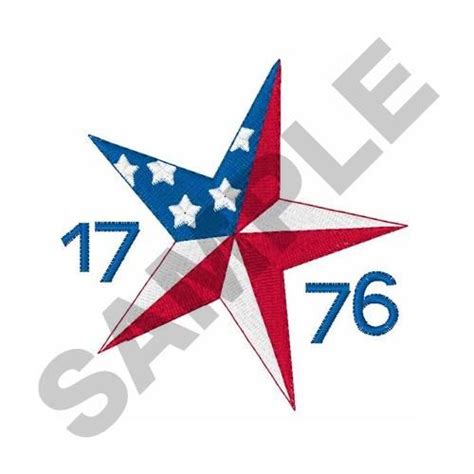 Americana Star 1776 Embroidery Design From Great Notions Grand Slam