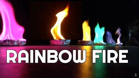 How To Make Rainbow Fire At Home Diy Science Experiment Youtube