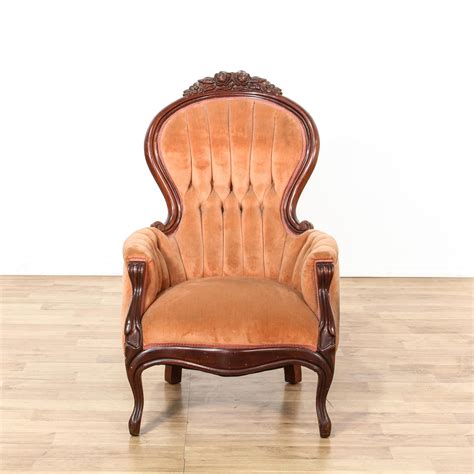 This Armchair Is Featured In A Solid Wood With A Glossy Mahogany Finish