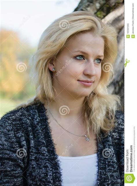 Portrait Of Young Woman Outdoor Stock Image Image Of Autumn