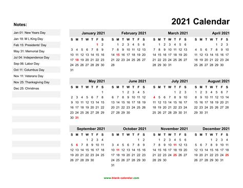 Select the orientation, year, paper size, the number of calendars per page, etc. Yearly Calendar 2021 | Free Download and Print
