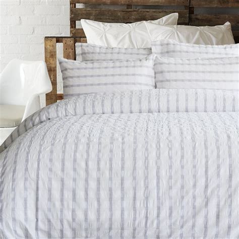Seersucker duvet quilt cover pillowcases ruched non iron bed linen bedding set. Amazon.com: Merryfeel Seersucker 100% cotton yarn dyed ...