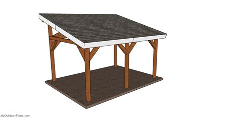 16x24 Pavilion With Lean To Roof Plans Myoutdoorplans Free