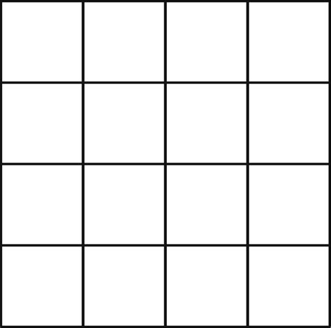 4 X 4 Grid Template
