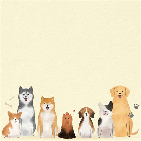 Vector De Fondo De Perro Con Ilustración De Mascotas Lindas Vector Gratis