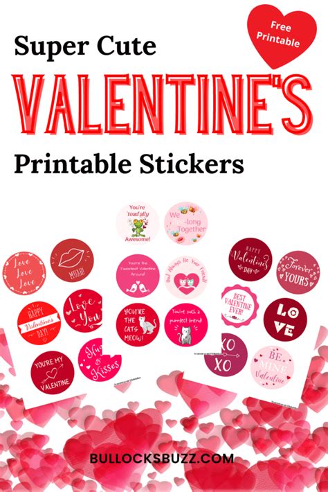 Free Valentine Sticker Printables