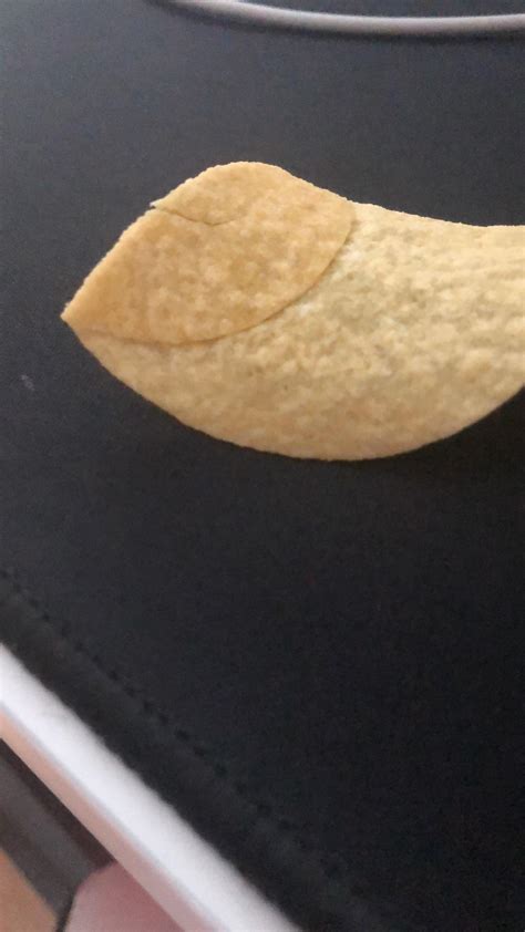 My Pringle was folded in half : mildlyinteresting