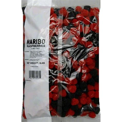 Haribo Gummi Candy Raspberries 5 Lb