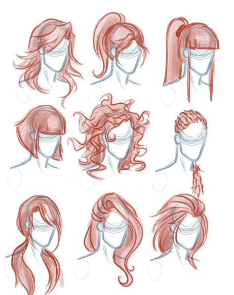 Hair Style Hair Reference Art Reference Poses Library Reference Long