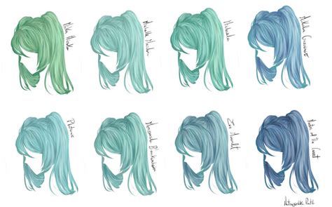Ec Hatsune Miku Color Hair Color Palette By Matryoshka Ruth On