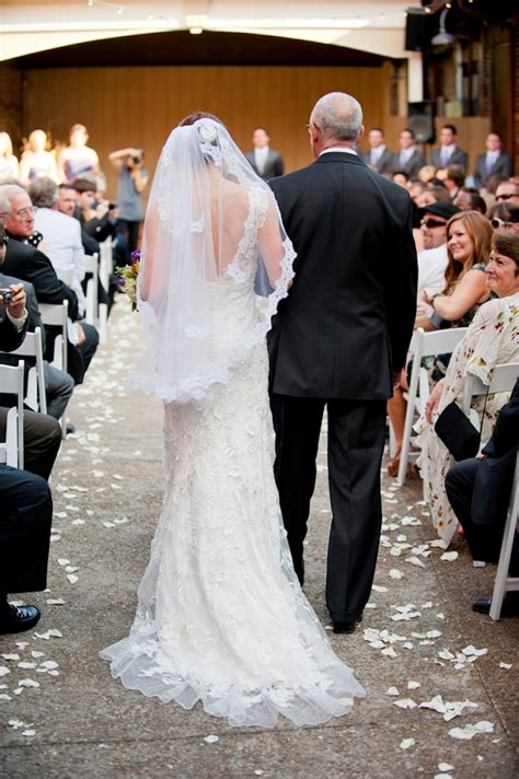 Bride Walks Down The Aisle With Father