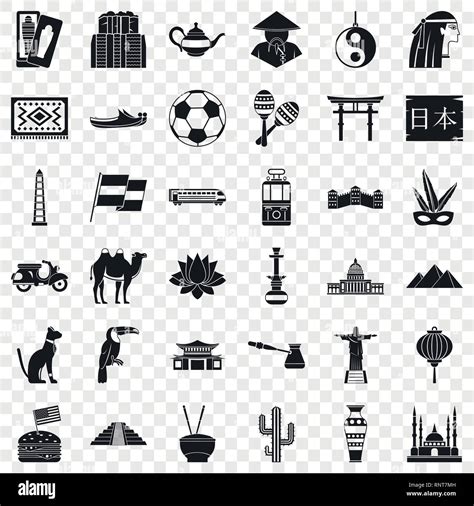 World Travel Icons Set Simple Style Stock Vector Image And Art Alamy