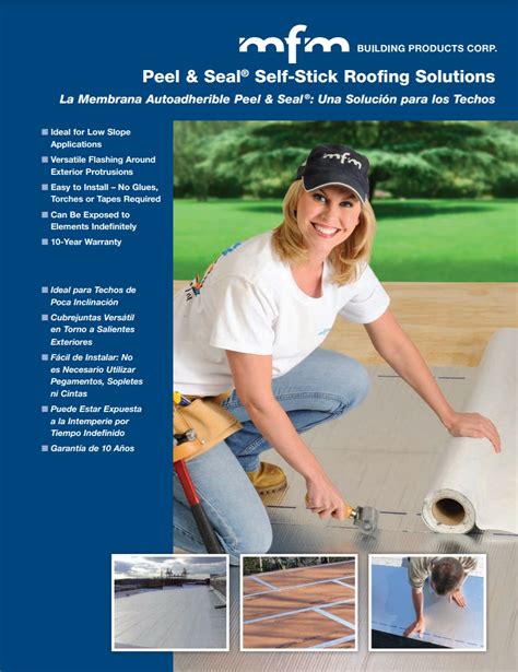 Mfm Building Products Peal And Seal Self Stick Roofing Solutions In Spanish — Rooferscoffeeshop®