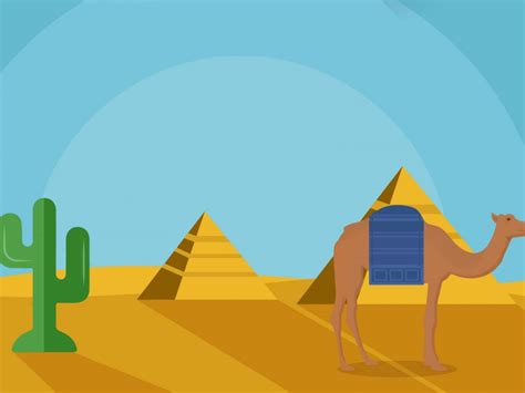 Egyptian Historical Slide Powerpoint Templates Blue Nature Travel