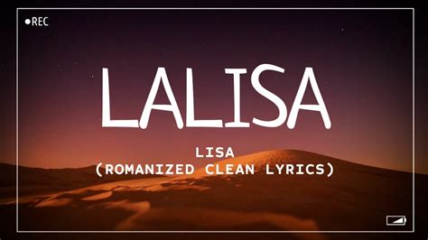 Lisa Lalisa Romanized Clean Lyrics Youtube