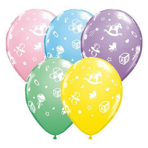11 Inch Qualatex Babys Nursery Assortment Latex Balloons