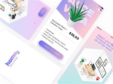 Once you're ready, convert it to 3d, where the walls fall away and you can look inside the interior design plan you created. Home2 - Interior Design App UI - Fluxes Freebies