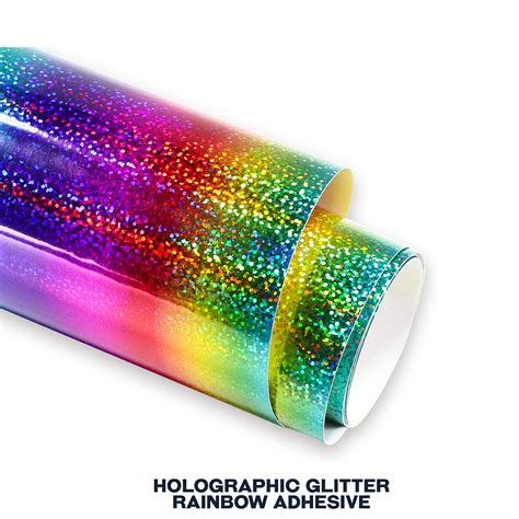 Adhesive Vinyl Holographic Glitter Rainbow Kks Printing And