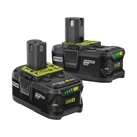 Home Depot Ryobi 18 Volt ONE Lithium Ion Battery Pack 4 0 Ah 2 Pack