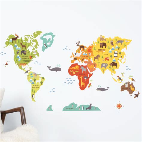 World Map Wall Decal