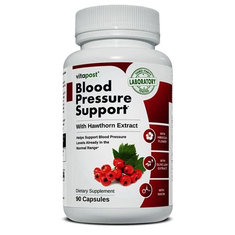 Vitapost Blood Pressure Support With Hawthorn Extract Supplement 90