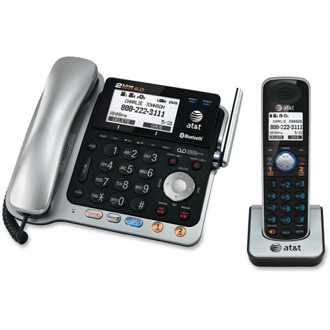 AT&T Connect to Cell TL86103 DECT 6.0 Cordless Phone, Silver Black