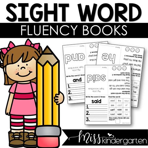 Sight Word Fluency Books Free Printable Printable Form Templates And