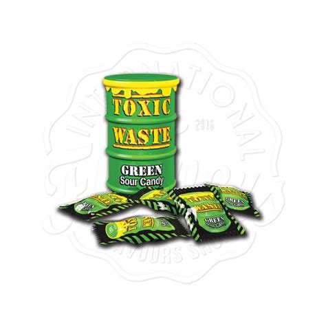 Toxic Waste Green Sour Candy Drum 42g Flavers International